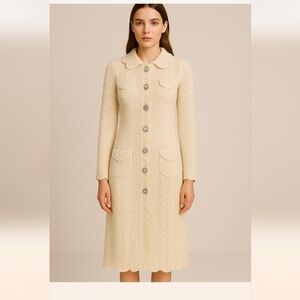 Tracy Reese for Anthropologie Crochet Occasion Cardigan Size M